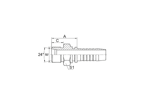 10411 公制外螺纹24°内锥面轻系列
