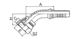 20241 45°公制内螺纹平面