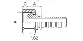 20511C 公制内螺纹24°球面重系列