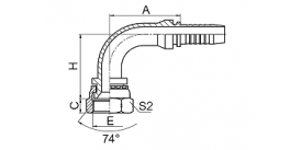 26791 90°美制JIC 内螺纹74°内锥面