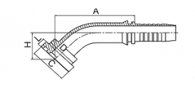 88141 45°日制法兰