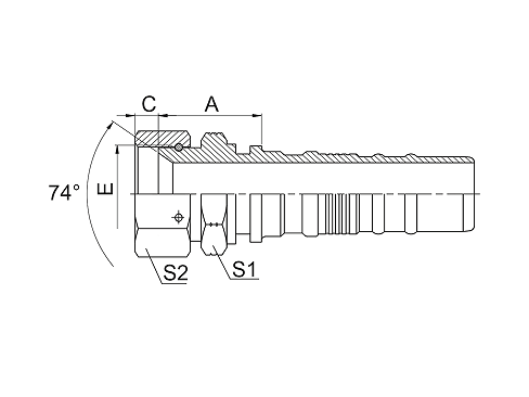 26713D-W美制JIC 内螺纹74°内锥面