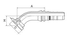 87943 45°SAE法兰9000PSI
