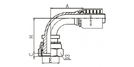 20491CY90°公制内螺纹24°球面轻系列