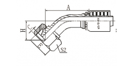 20541CY 45°公制内螺纹24°球面系列