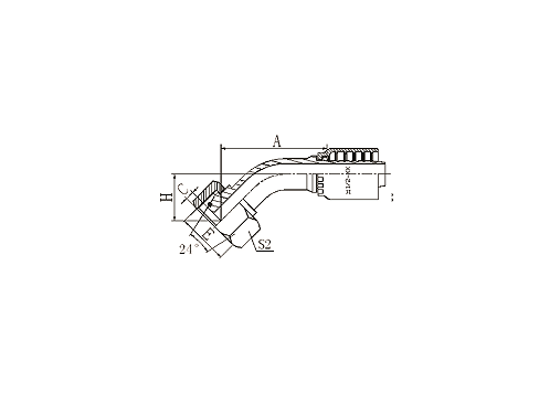 20541Y 45°公制内螺纹24°锥带O形圈重系列