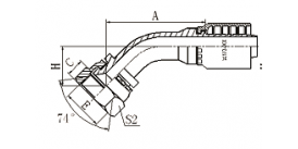 20741 45°国标公制内螺纹74°内锥面