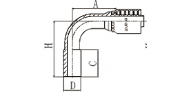50091Y 90°公制DIN2353卡套式直管