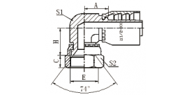 26791KY 90°美制短身JIC内螺纹74°内锥面
