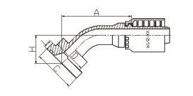 87341Y 45°SAE法兰3000PSI