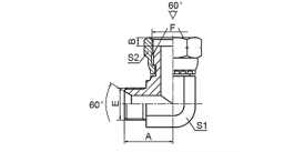 2B9 90° 弯英管外螺纹 60°内锥 / 英管内螺纹60° 外锥