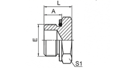 4H 公制外螺纹轻系列堵头ISO 6149-3