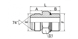 1JH JIC外螺纹74° 外锥 / 公制外螺纹 可调向柱端轻系列 ISO 6149-3