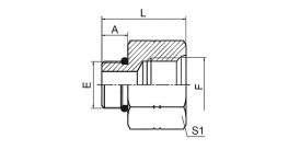 5O 美制SAE外螺纹带O形圈轻系列 ISO 11926-3/美制SAE内螺纹ISO 11926-1