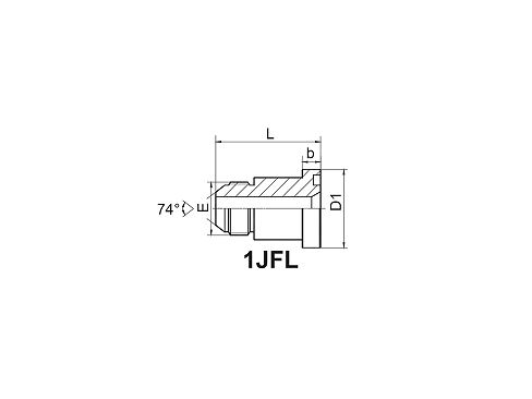 1JFL 美制JIC外螺纹74° 外锥/ 轻系列法兰ISO 6162-1