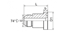 1JFS 美制JIC外螺纹74° 外锥 / 重系列法兰ISO 6162-2