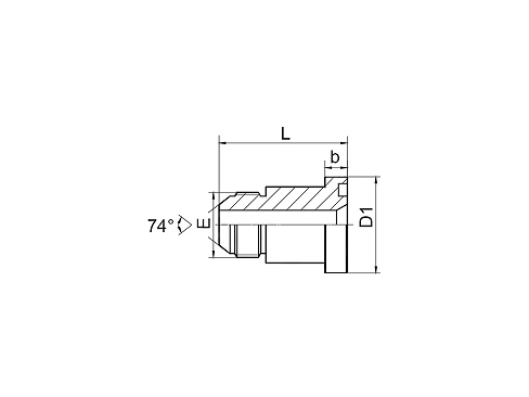 1JFS 美制JIC外螺纹74° 外锥 / 重系列法兰ISO 6162-2