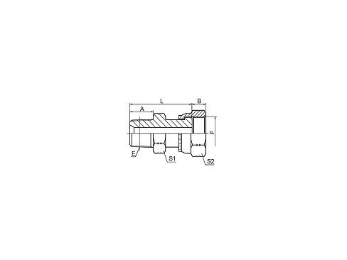 2NF 美制布锥管外螺纹 / ORFS内螺纹